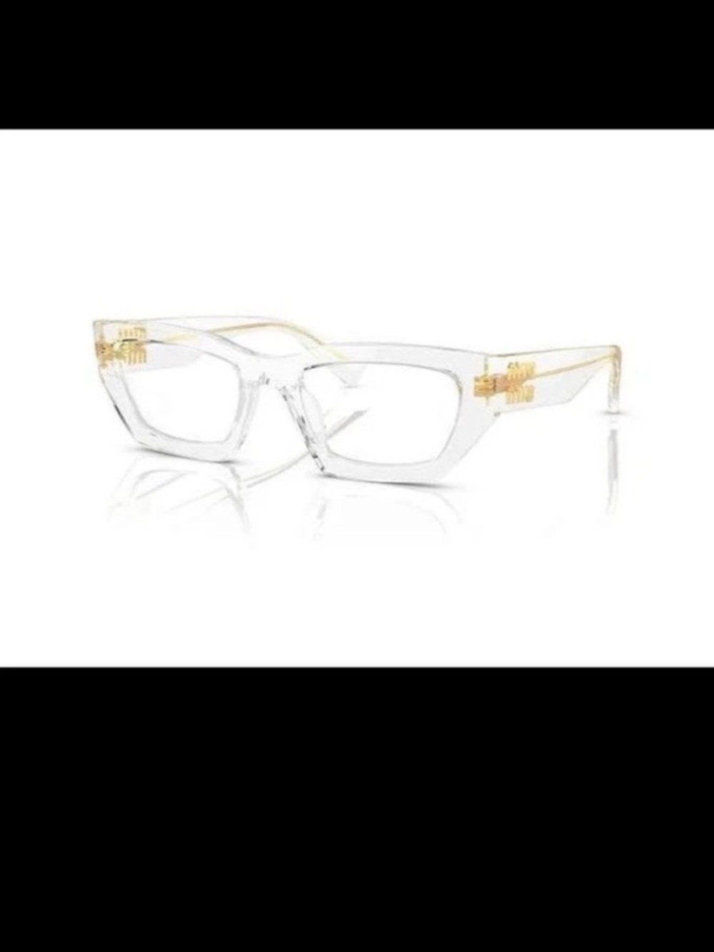 Brand New Miu Miu Frame VMU 03X 2AZ-1O1 Crystal 53-20 140 With Original Case